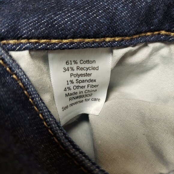 So Jean Shorts Juniors 9 W29 Dark Wash Blue Denim Rolled Cuff Cotton Blend - Picture 7 of 8